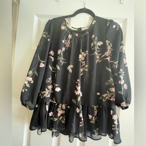 Jolt Floral Sheer Blouse Button Up
Back - Size XL